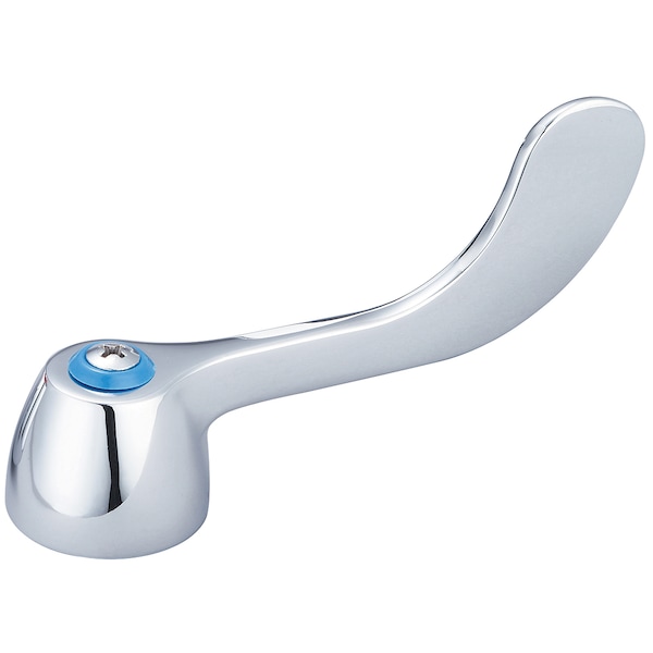 Wrist Handle (4") With Blue Index Ring And Screw-Cold, Polished Chrome